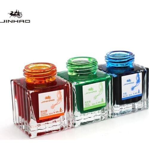 Jinhao 3001 color pen ink 30ml non-carbon color ink glass pen dipped in water pen does not block pen