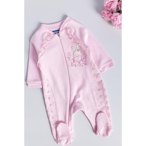 Babymod Rabbit Embroidered Lace Baby Girl Rompers