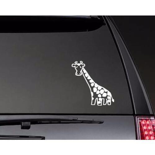 Short Legged Giraffe Die Cut Vinyl Bumper Sticker Black/White Modern Art Decor Hot Selling ZP0587