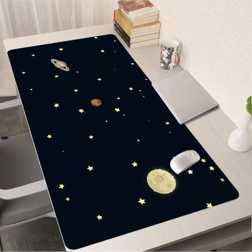 Mouse Pad Gamer Gaming Mats for Pc Gaming Room Accessories Bling Moon Space Mausepad Anime Mousepad Desk Mat Pad on the Tabl Diy