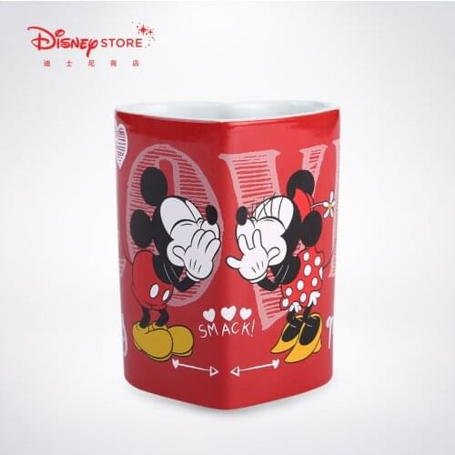 Disney limited edition fashion cartoon cute Mickey Minnie ceramic mug lovers mug drinking milk mug with handle at home