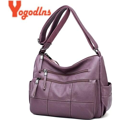 Yogodlns Fashion Women Small Messenger Bag PU Leather Shoulder Bag Casual Square Mom Bag Female High capacity Crossbody Bags
