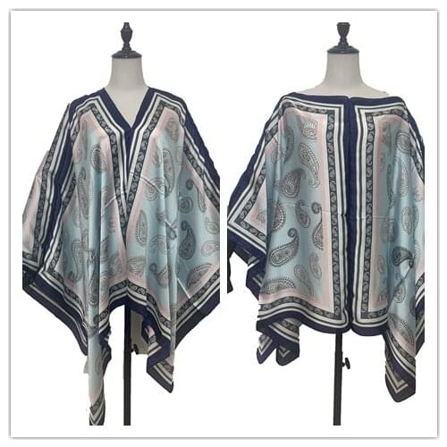 2021 Winni New Fashion Thailand Batwing Sleeve Bohemian Blouse For Women Comfortable Quickly Dry Summer Beach Caftan Women Tops