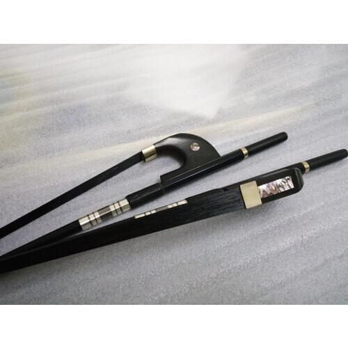 New high quality 2 pcs German style 3/4 Carbon fiber double bass bow black horse hair