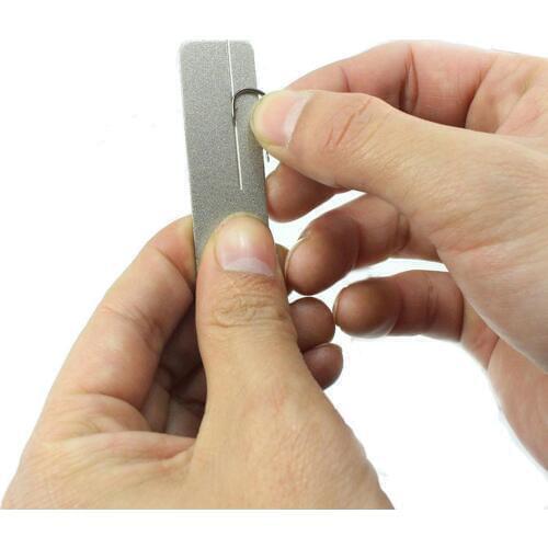 Portable hook grinder Fish Hook Fine Grit polished Diamond sharpening Fishing Tools Repair Kits