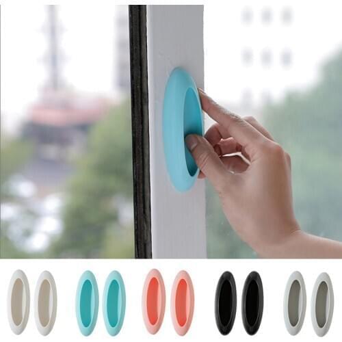 2Pcs Glass Window Sliding Door Strong And Seamless Adhesive Auxiliary Handle Household Refrigerator Cabinet Suction Cup Handle