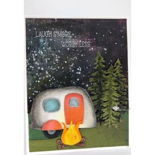 Mmao Crafts Metal Steel Cutting Dies Camper decoration Stencil For DIY Scrapbooking Paper/photo Cards Embossing Dies