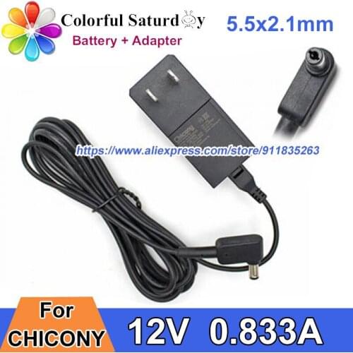 US Plug CHICONY 12V 0.833A 10W AC Adapter Power Supply A16-010N1A Original Laptop Charger 5.5x2.1mm