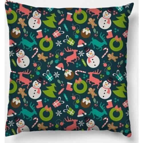 Christmas Owl Printed Cartoon Christmas Pillowcase 2020 Decor for Home Merry Christmas Ornament Navidad Xmas Gifts