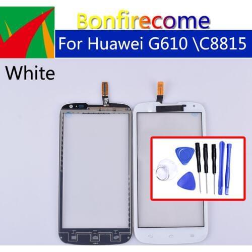 5.0" Touchscreen For Huawei G610 C8815 Touch Screen Digitizer Sensor Front Glass Panel LCD Glass Lens Panel Replacement Parts