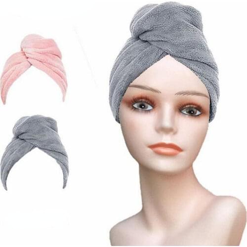 Shower Caps Hair Drying Towels Hair Towel Wraps Quick Dry Hair Cap Hat Absorbent Soft Wet Long Curly Thick Hair with Hair Bands