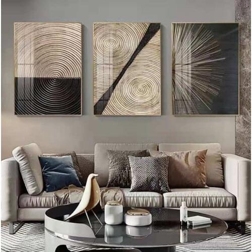 Light Luxury Living Room Decoration Painting Abstract Annual Ring Mural Modern Restaurant Hanging Painting