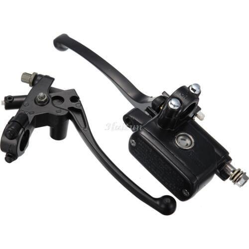 Universal 7/8" Motorcycle Brake Master Cylinder & Clutch Lever Left & Right Set