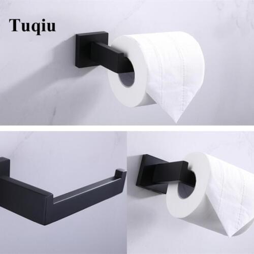 Vidric 304 Stainless Steel Square Toilet Paper Holder Bathroom accessories Mirror Chrome Polished & Black & Brushed 2 Styles