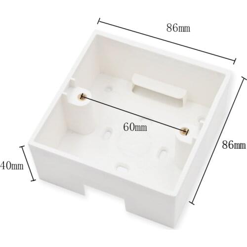 External Mounting Wall Mount Switch Junction Box 86*86*40mm for 86mm*86mm Standard Switches and Sockets Apply