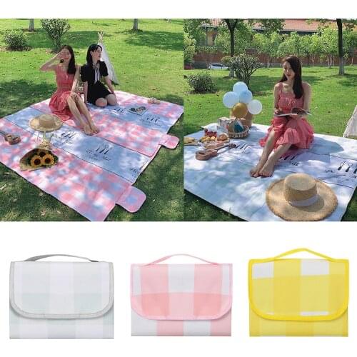 150x100/150x200cm Waterproof Foldable Outdoor Camping Mat Widen Picnic Mat Plaid Beach Blanket Baby Multiplayer Mat