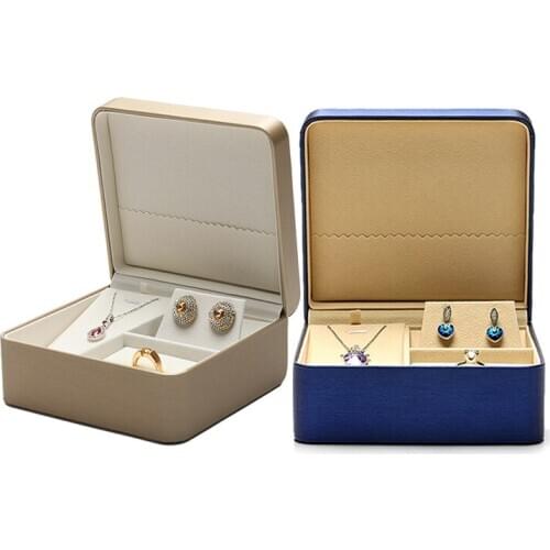High Quality PU Leather Jewelry Set Box for Ring Earring and Pendant Display Luxurious Appearance Jewellery Organizers