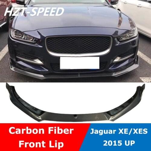 XE Carbon Fiber Front Shovel Bumper Lip Diffuser Spoiler For Jaguar XE XES Car Body Kit 2015 UP