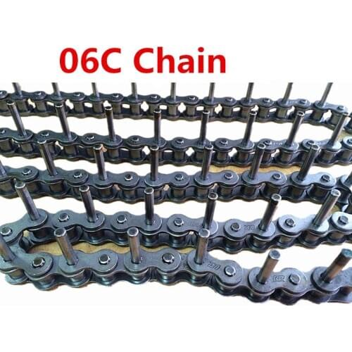 1PCS 1.5m Length 160 Links 5mm Pin 06C-1 Short Pitch Transmission Conveyor Roller Chain with Special Extended Pins
