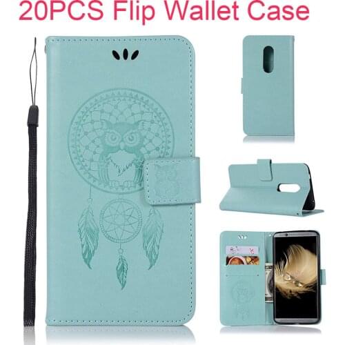 20PCS Wholesale Leather Case For ZTEAvid 4 N9137 z981 v8 v6 plus Flip Wallet Case PHone Cover