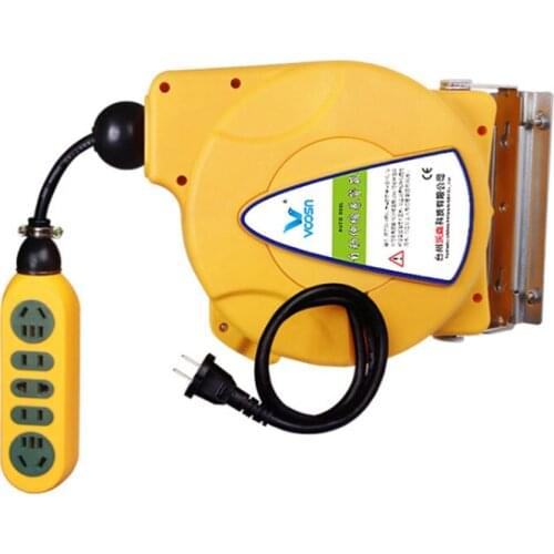 5M Automatic Retractable Power Cable Reel Wire Telescopic Cable Drum Electric Cable Reel Power Supply Hose Reel 3000W