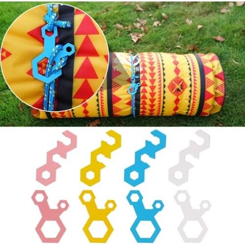 5 Pcs Tent Rope Tensioner Outdoor Canopy Rope Adjuster Parachute Cord Rope Buckle Stainless Steel Cord Fastener G99D