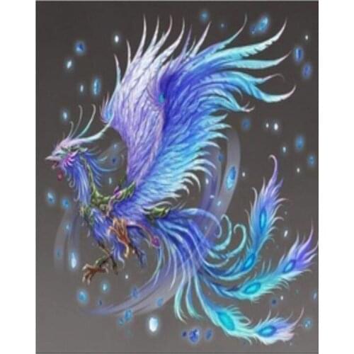 5d Birds Diamond Art Mosaic Phoenix Embroidery Painting Large Size Stones Drawing Picture Wall Decor Handcraft Gift New Arrival