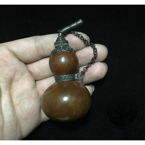 Antique Old QingDynasty Natural gourd snuff bottle smoking,hand crafts,best collection&adornment,free shipping
