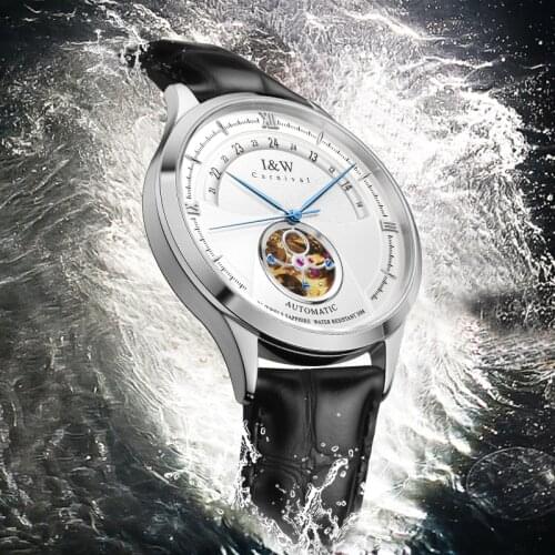 High End Tourbillon Automatic Watch Men Luxury Switzerland CARNIVAL MIYOTA Watch Sapphire Waterproof Italy Cowhide Strap Relogio