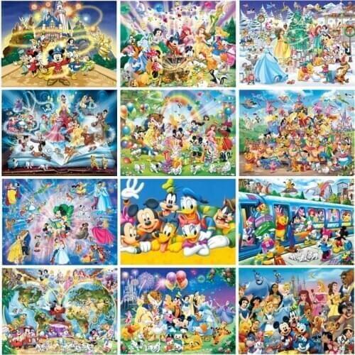 Disney Diy 5D diamond embroidery cartoon mouse full round diamond painting kit set cross stitch mosaic animal home deco gift