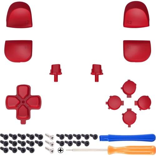 EXtremeRate Replacement D-pad R1 L1 R2 L2 Triggers Share Options Full Set Face Buttons Repair Kits with Tool for PS5 Controller