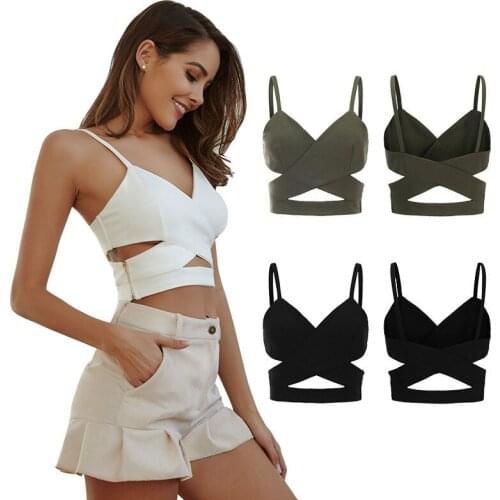 Europe And America Large Size Dress Sexy Backless Short Camisole Base Tube Top Sexy Tops Streetwear Deep V