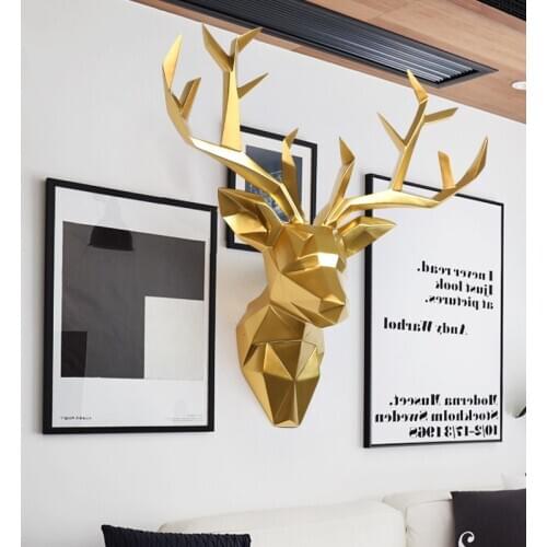 Deer Head Decoration Hanging Wall Ornamentation Northern Europe Home Furnishing Bar Metope Pendant Living Room Walls