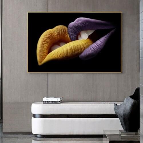 Sexy Lips Canvas Art Paintings on The Wall Posters and Prints Scandinavian Cuadros Wall Art Pictures for Living Room Wall Decor
