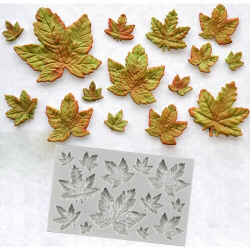 Maple Leaves Molds Fondant Cake Decorating Tools Silicone Molds Sugarcraft Chocolate Baking Tools for Cakes Gumpaste Form