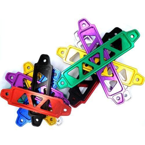 SPSLD Aluminum Alloy Car Battery Fasten Bracket Holder Universal Battery Tie Down Brace Fits for Honda Civic EK EG 2002-2005