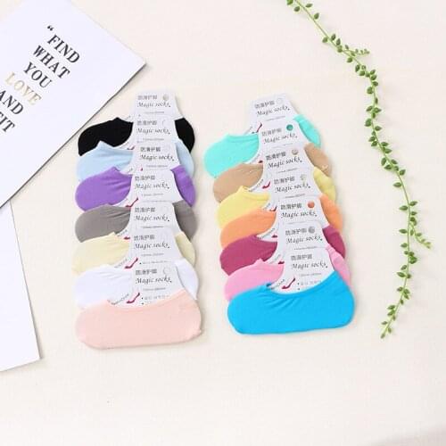 Summer ultra-thin Candy Socks Kids Girl Velvet Invisible Silk Stockings Female Silicone Children Socks Magic Sock