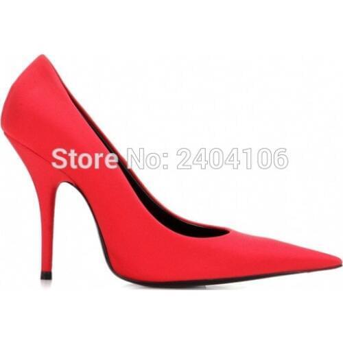 LTTL Zapatos Mujer 2017 Satin Bridal Shoes Woman Extreme Pointed Toe High Heels Sexy Wedding Pumps Stiletto Heel Pink Red Purple