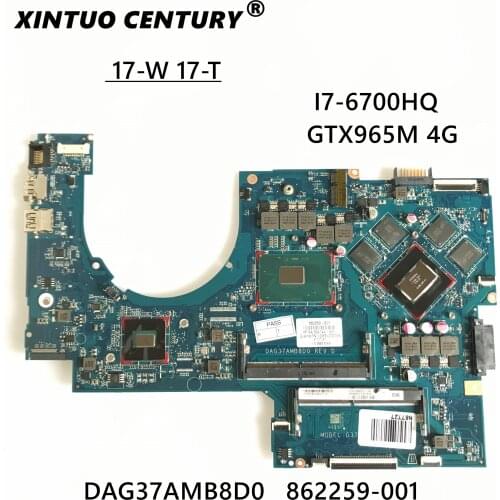 For HP OMEN 17-W Laptop Motherboard GTX965M 4GB i7-6700HQ CPU DAG37AMB8D0 862259-601 862259-001