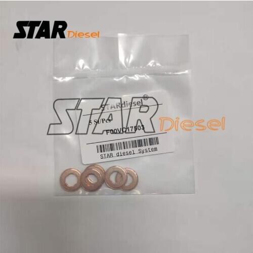 Injector Copper Washers Shims Ring F00VC17503 Gasket Size 1.5mm Thickness Injector Heat Shields 1.5mm For Diesel Injector