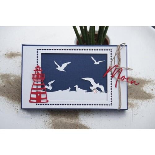 Mmao Crafts Metal Steel Cutting Dies New Seagull bird wave edge Stencil For DIY Scrapbooking Paper/photo Cards Embossing Dies