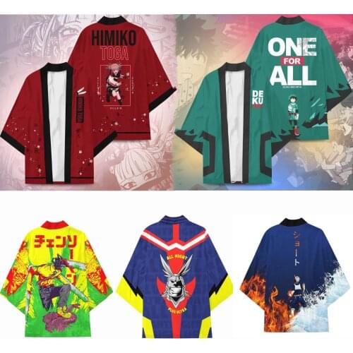 New Anime My Hero Academia Bakugou Katsuki Cardigan Kimono Todoroki Shoto Cloak Cosplay Costumes Haori Japanese Jacket Coat