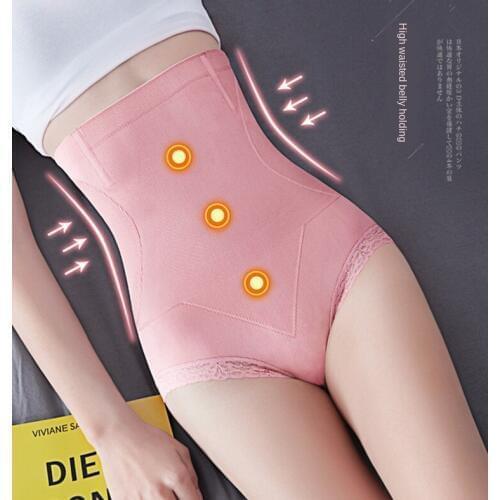 New Nylon Shaping Pants Womens Lightning Waist Warm Uterine Belly Pants Lace High Waist Body Abdomen Shaping Underwear