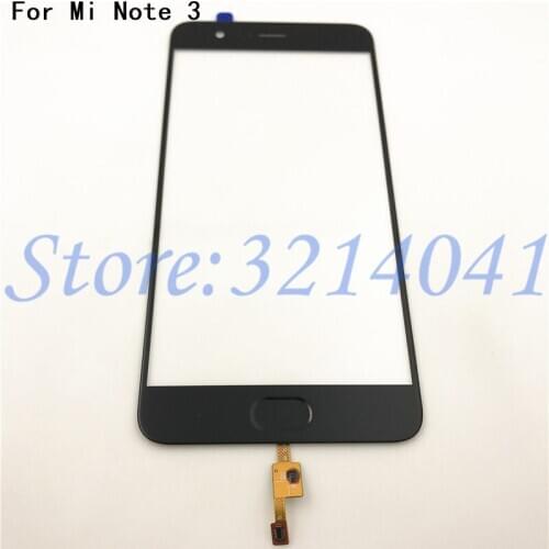 New 5.5 inches For Xiaomi Mi Note 3 Note3 Touch Screen Digitizer Sensor Outer Glass Lens Panel With Fingerprint