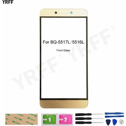Front Glass Panel For BQ Mobile BQ-5517L BQ-5516L Twin Pro BQ 5517 5516 (No Touch Screen) Outer Glass Cover Assembly Parts
