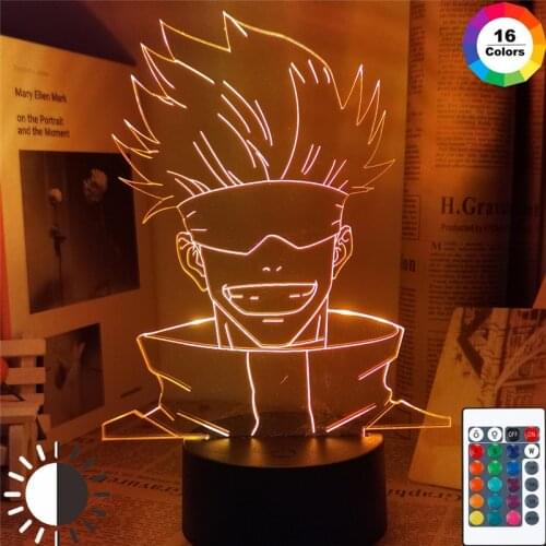 Jujutsu Kaisen Gojo Satoru Itadori Yuji Stand Model Plate Toys Keychain Led Night Light Lamp Bedroom Decoration Fans Collection