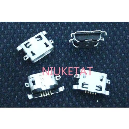 50pcs Micro USB Connector 5pin heavy plate 1.6mm no side Flat mouth without curling side Female For Mobile Phone USB tail plug