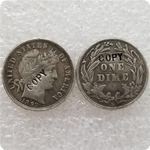 USA 1892-S,O Barber Liberty Head Dime COPY commemorative coins-replica coins medal coins collectibles