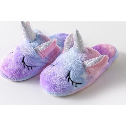 Unicorn Slippers for Boy Girl Rainbow Shoes Winter Toddler Animal Child Unisex Home Indoor Baby Slippers Cartoon Kids Slippers