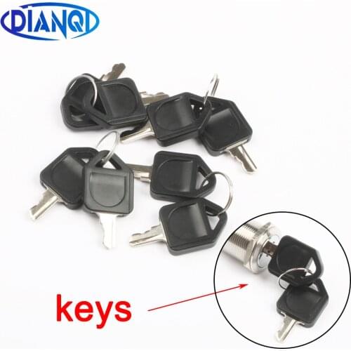 Only the keys 19mm Brass chrome Key Metal Waterproof brass Push Button Switch keys